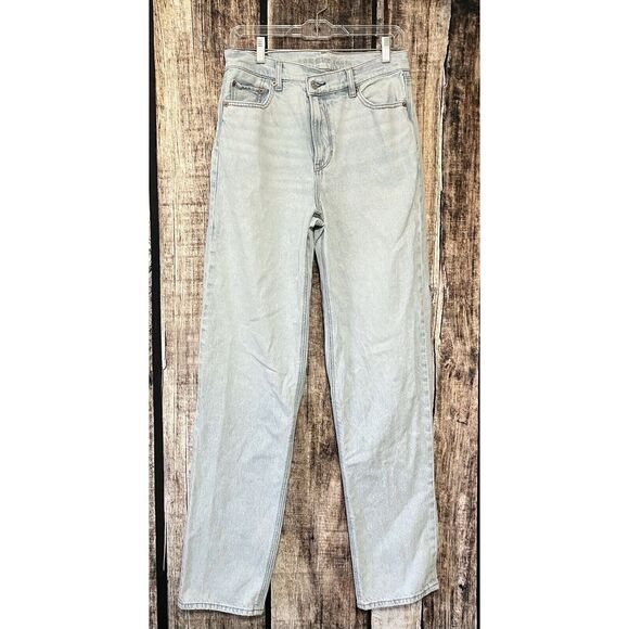 American Eagle Highest Rise Straight 8 long rigid denim - Picture 1 of 9